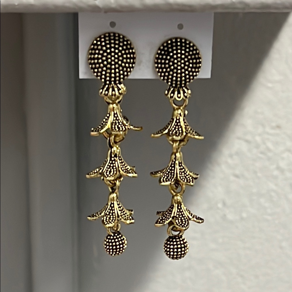 Elegant Gold Dangle Earrings